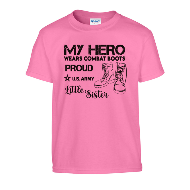 U.S. Army Little Sister Youth T-Shirt (Pink)