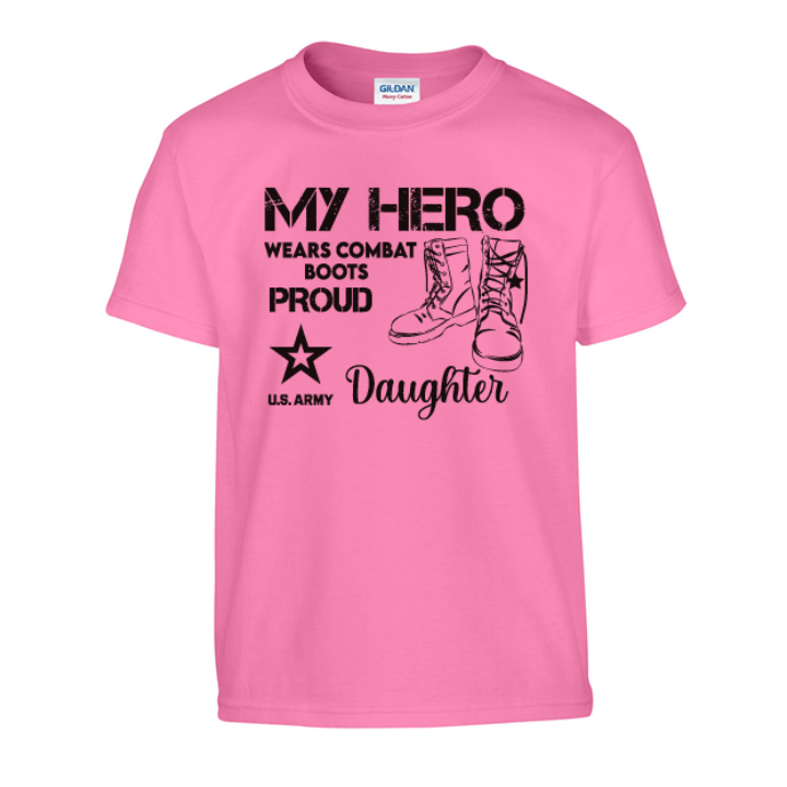 U.S. Army Daughter Youth T-Shirt (Pink)