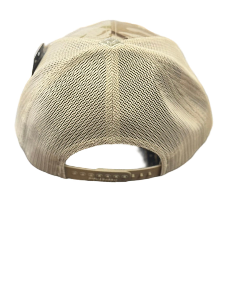 USA Flag Patch Hat, Richardson 112PT Trucker | Multicam Arid / Tan