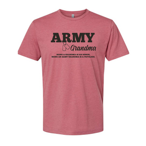 Army Grandma T-Shirt (Heather Mauve)