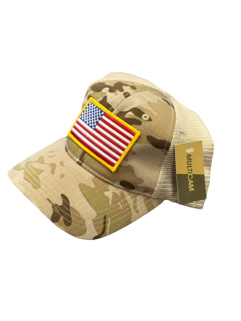 USA Flag Patch Richardson 111PT Relaxed Tactical | Multicam Arid / Tan