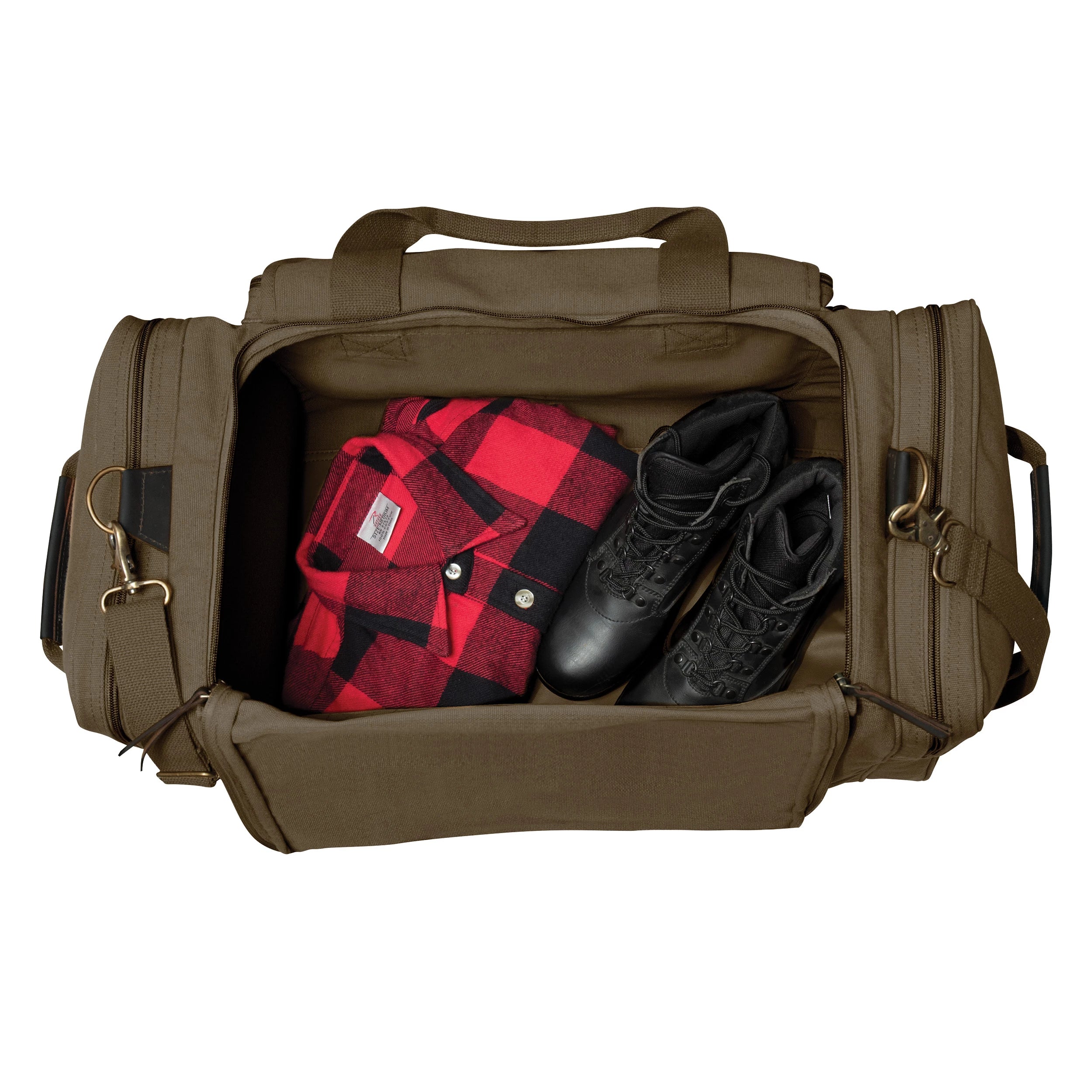 Rothco Military-Inspired Heavyweight Canvas Weekender Duffel Bag (Olive Drab)