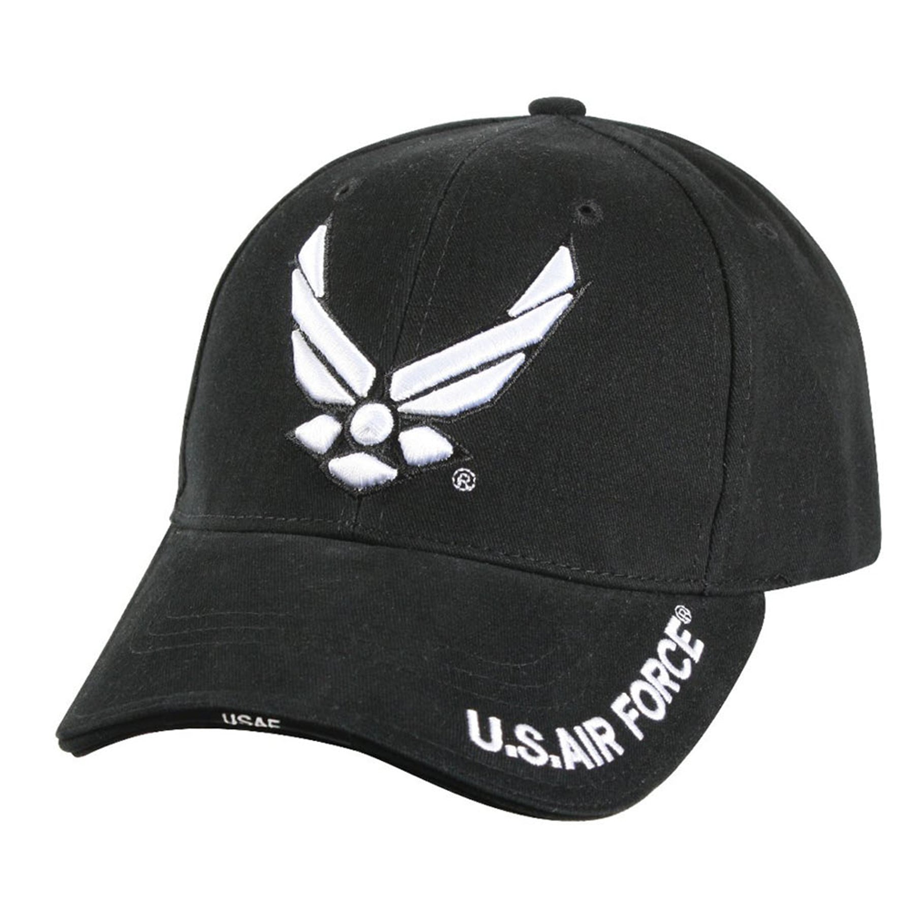 U.S. Air Force Wing Low Profile Insignia Hat - Black