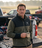U.S. Air Force CornerStone Fleece Overlay Jacket (Tundra Green/Black)