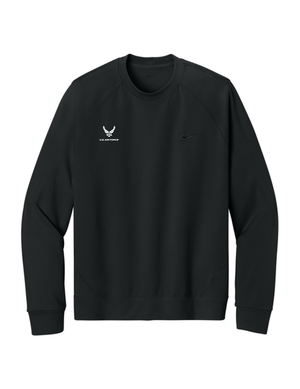 U.S. Air Force Embroidered Nike Dri-FIT Primary Crewneck Sweatshirt (Black)
