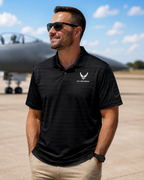 U.S. Air Force Nike Dri-FIT Vapor Jacquard Polo (Black)