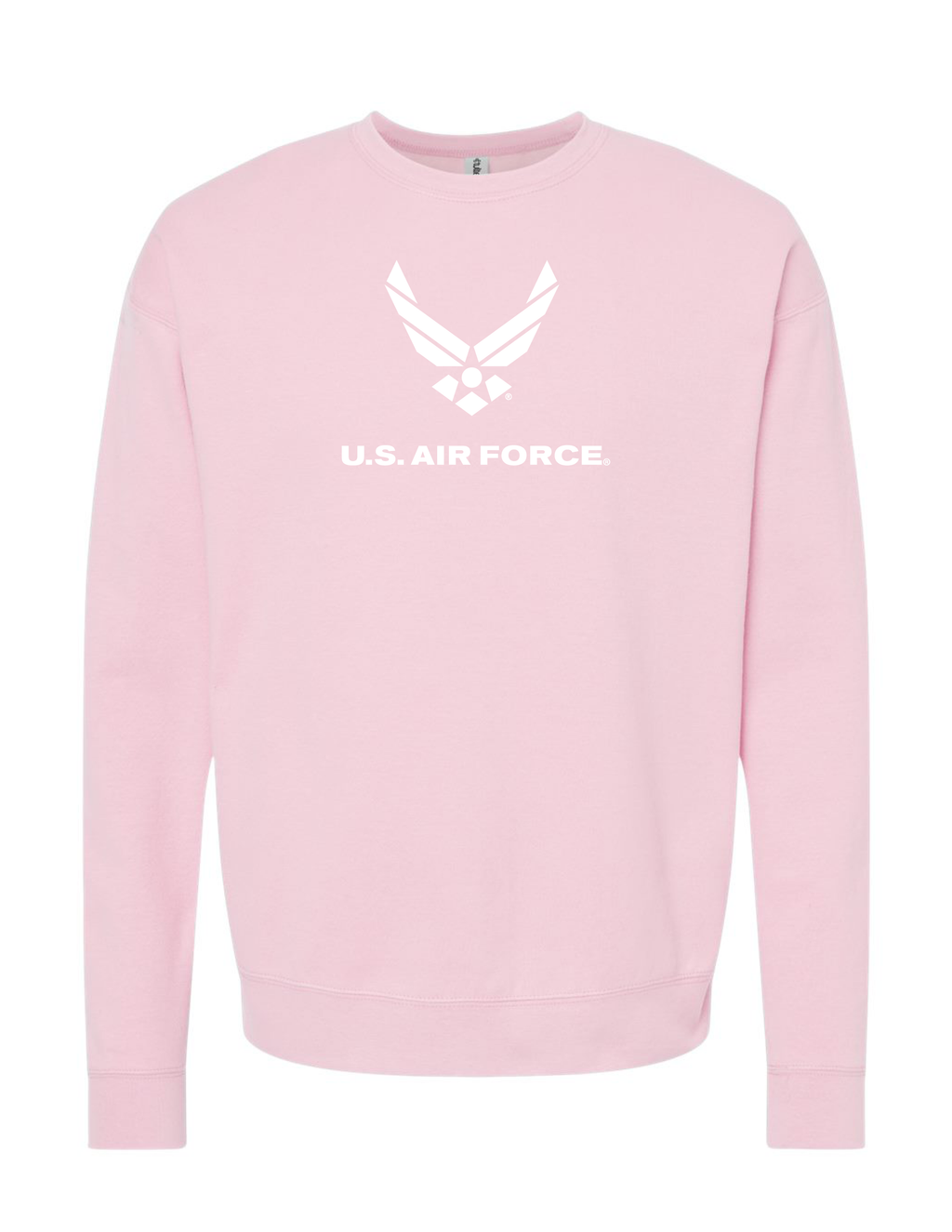 U.S. Air Force Fleece Crewneck Sweatshirt (Light Pink)