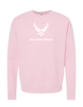 U.S. Air Force Fleece Crewneck Sweatshirt (Light Pink)