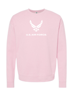 U.S. Air Force Fleece Crewneck Sweatshirt (Light Pink)