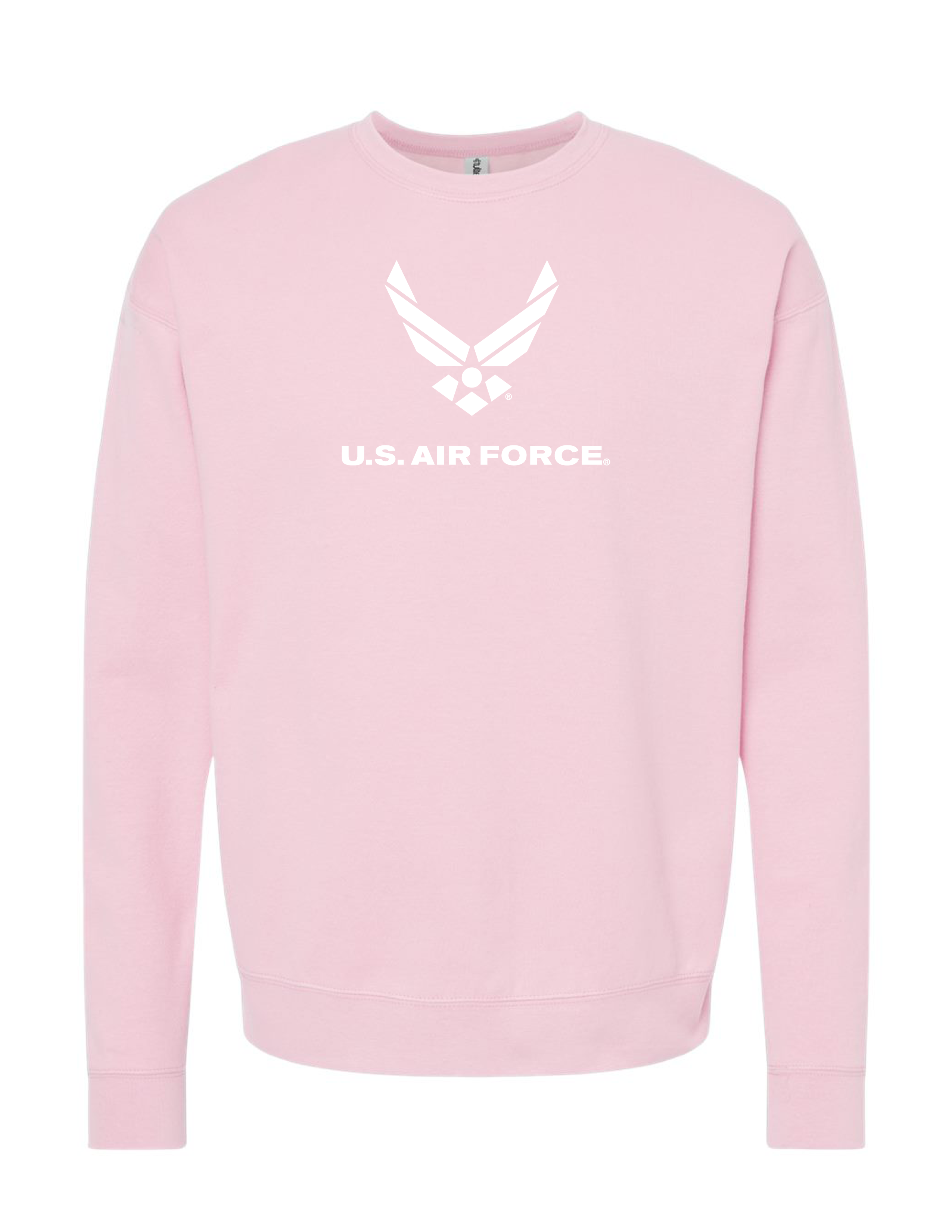 U.S. Air Force Fleece Crewneck Sweatshirt (Light Pink)