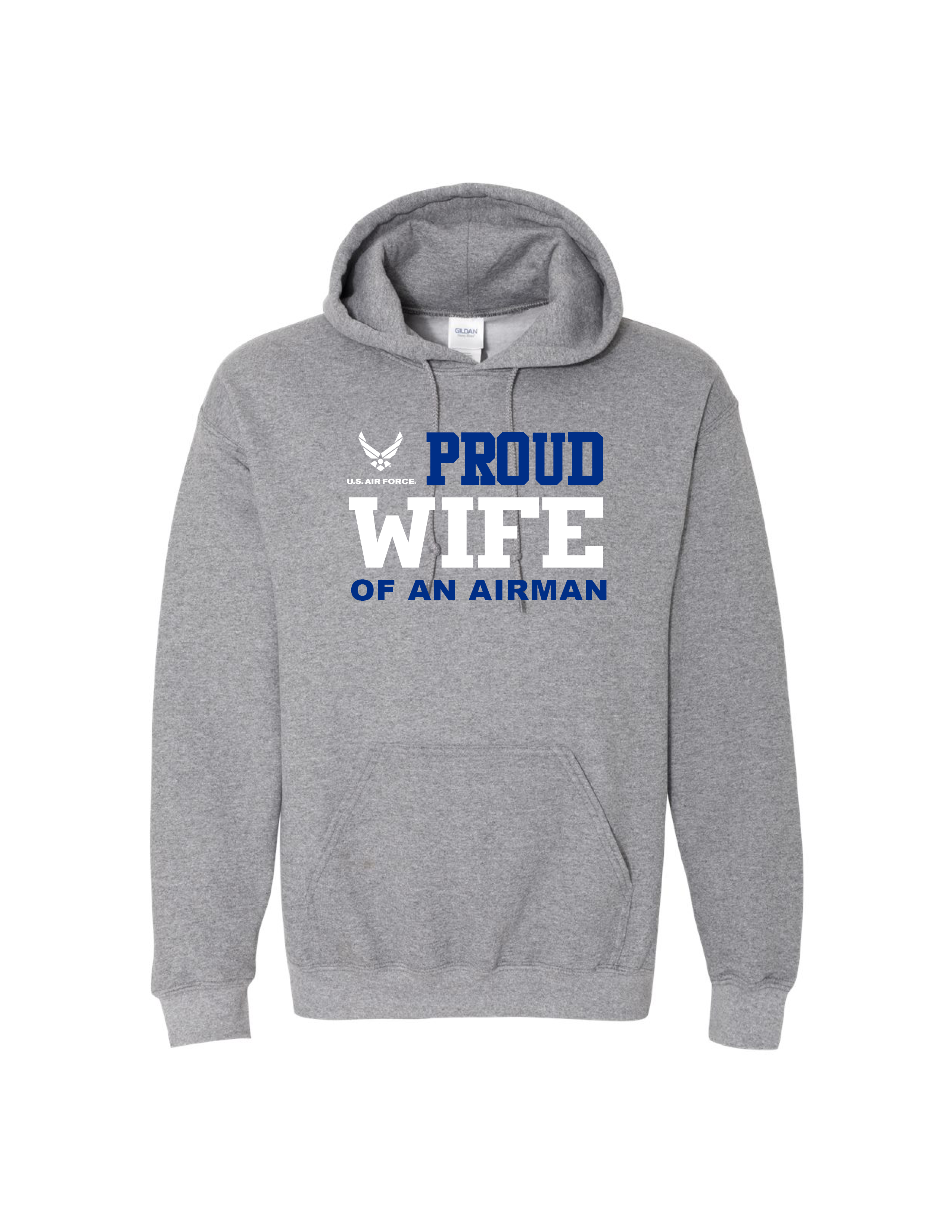 U.S. Air Force Proud Wife Hoodie (Graphite Heather)