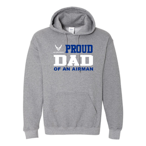 U.S. Air Force Proud Dad Hoodie (Graphite Heather)