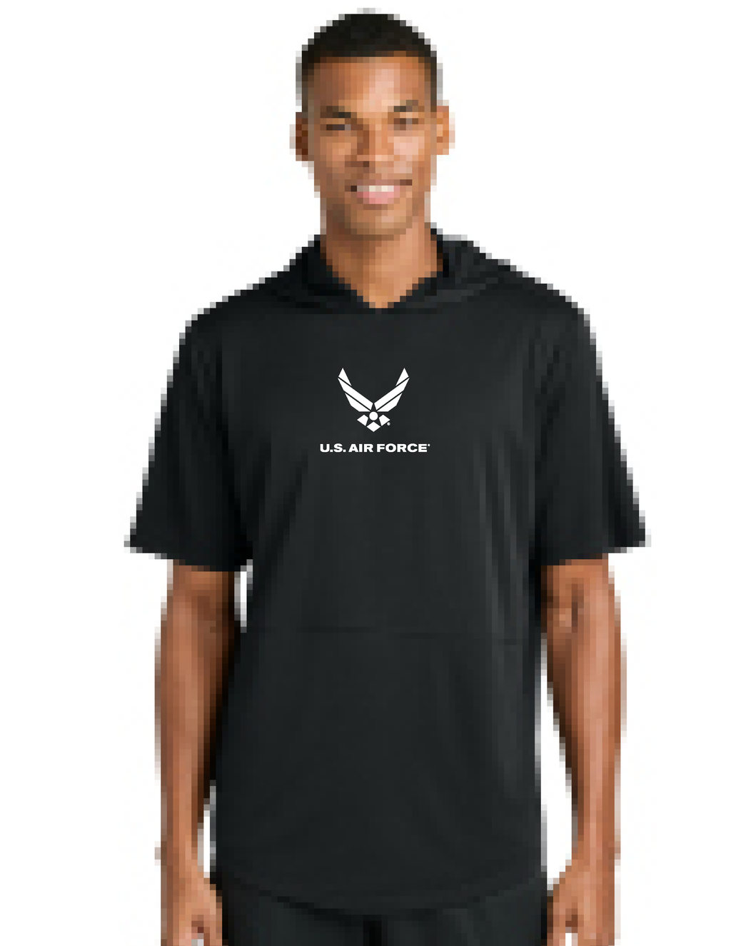 U.S. Air Force Short Sleeve Performance Hoodie (Black)