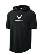 U.S. Air Force Short Sleeve Performance Hoodie (Black)