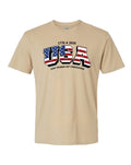 Youth USA 250 Years of Freedom T-Shirt | 1776–2026 Patriotic Shirt - Tan