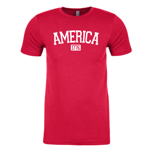 America Est. 1776 Patriotic T-Shirt - Red