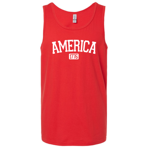 America Est. 1776 Patriotic Tank Top - Red