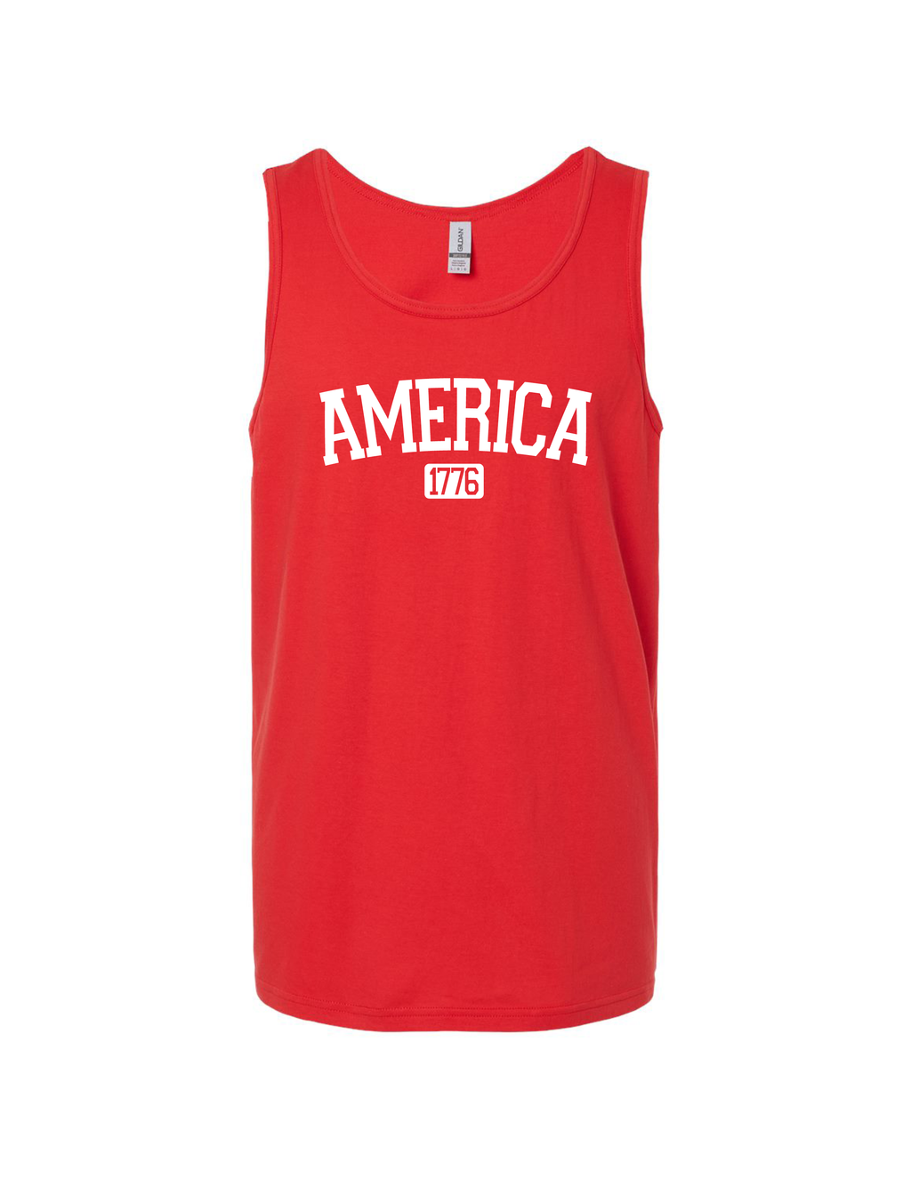 America Est. 1776 Patriotic Tank Top - Red