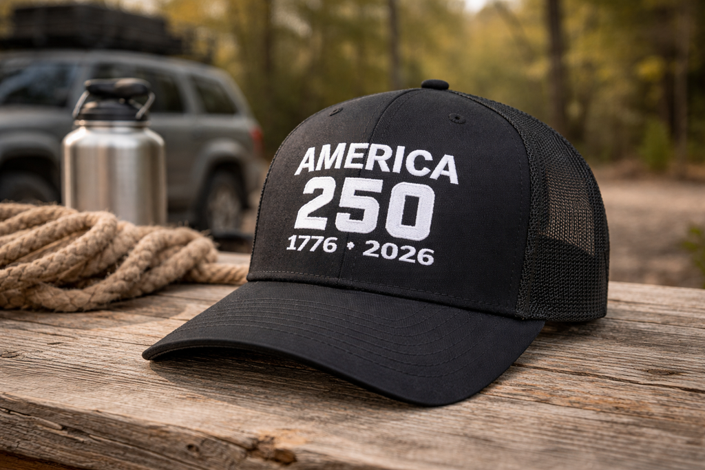 America 250 Anniversary Hat – 1776-2026 Patriotic Cap | Richardson 112 Black