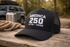 America 250 Anniversary Hat – 1776-2026 Patriotic Cap | Richardson 112 Black