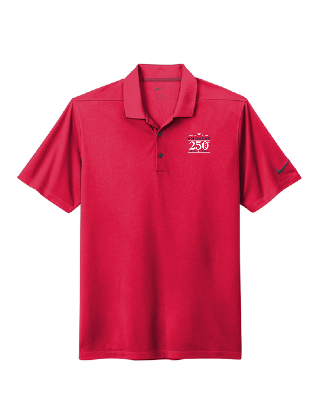 America's 250th Embroidered Patriotic Nike Dri-FIT Polo (University Red)