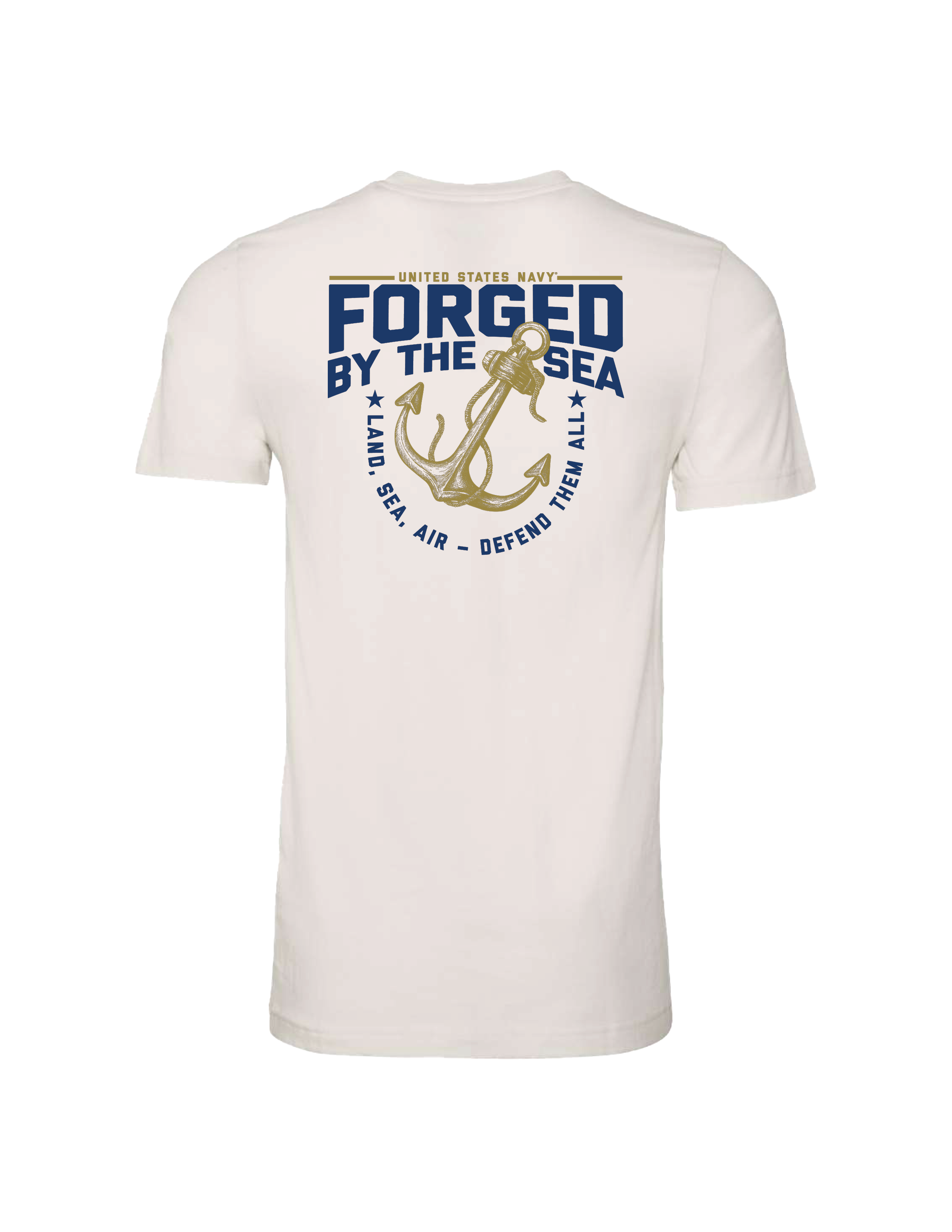 Anchor Forged By The Sea T-Shirt (Vintage White)