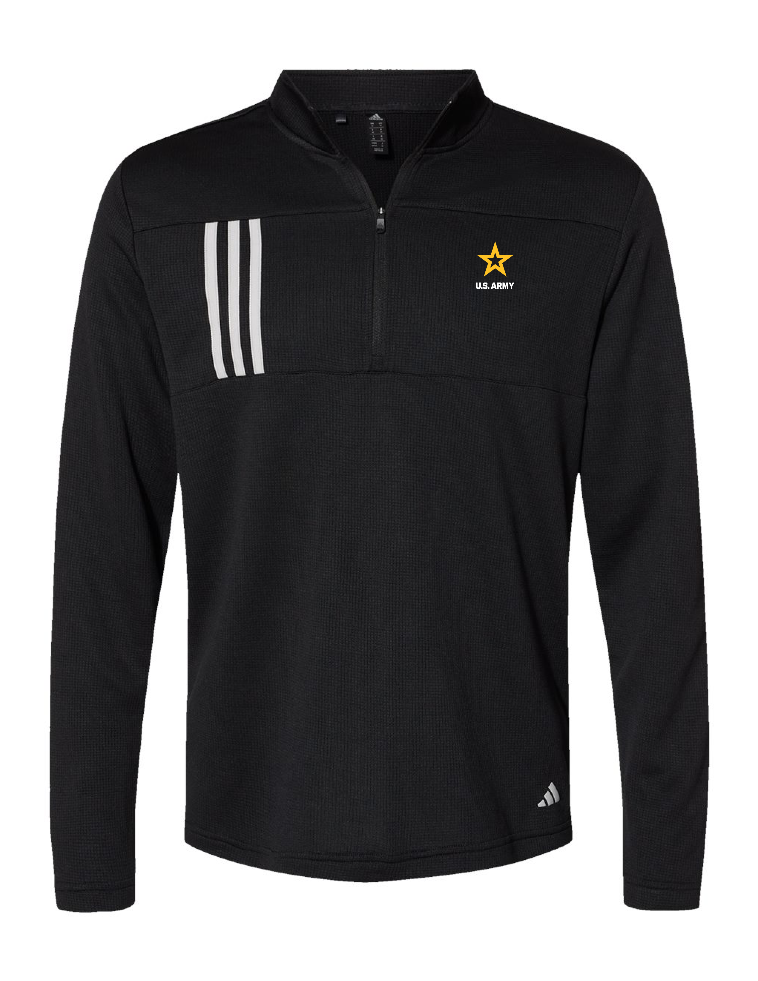 U.S. Army Adidas Quarter Zip Sweater Pullover (Black)