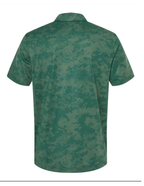 U.S. Army Adidas Men's All Over Camo Print Patterned Polo (Green Oxide)