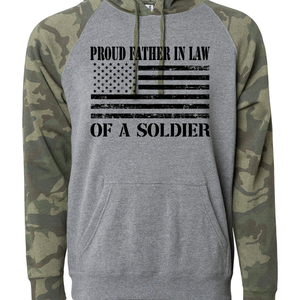 Proud Father in Law of a Soldier Camo Hoodie (Camo)