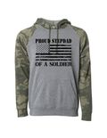 Proud Stepdad of a Soldier Camo Hoodie (Camo)