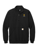 U.S. Army Carhartt Midweight 1/4-Zip Mock Neck Sweatshirt Pullover (Black)