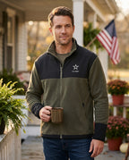 U.S. Army CornerStone Fleece Overlay Jacket (Tundra Green/Black)