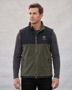 U.S. Army CornerStone Fleece Overlay Vest (Tundra Green/Black)