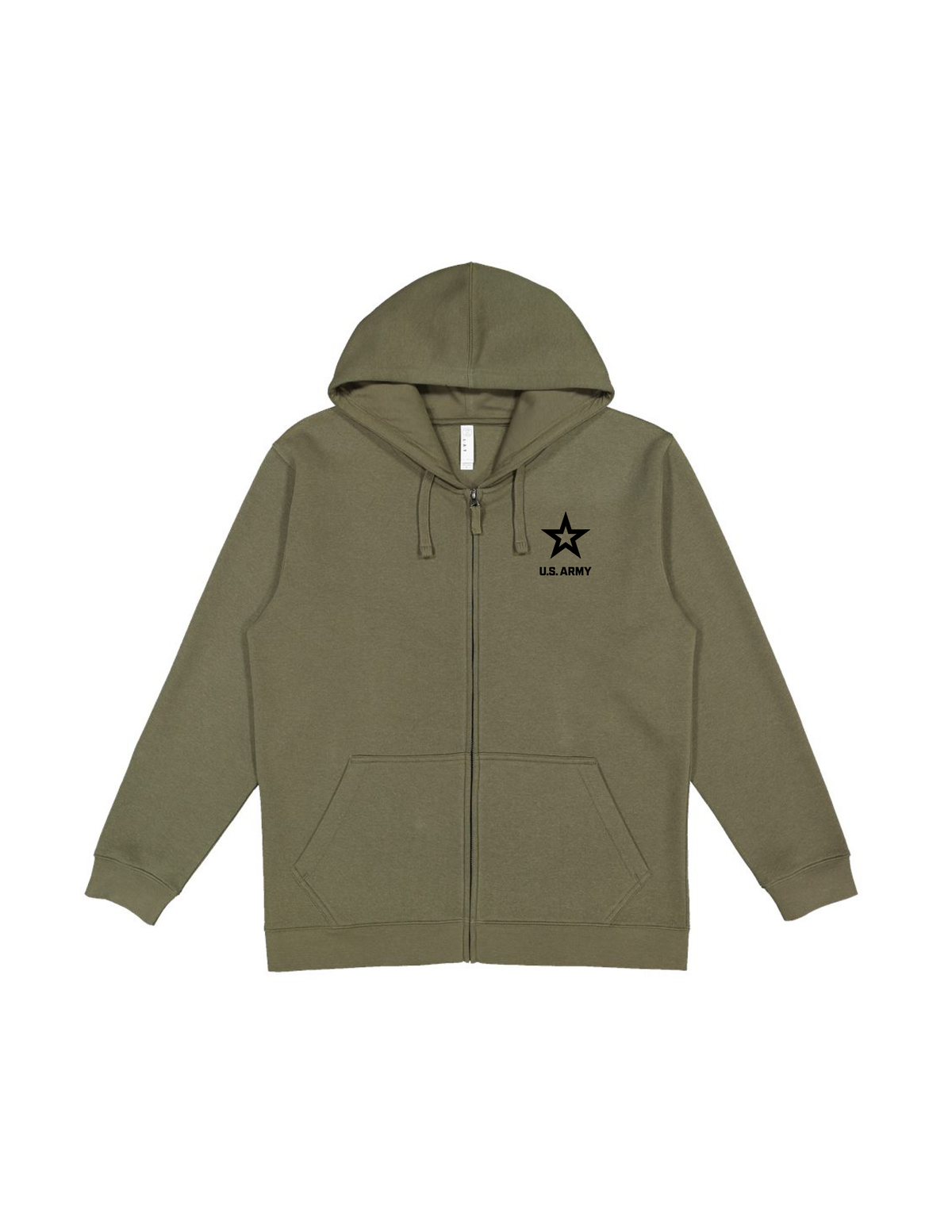 U.S. Army Embroidered Full-Zip Fleece Hoodie (Military Green