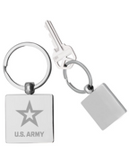 U.S. Army Laser Engraved Metal Keychain - Silver