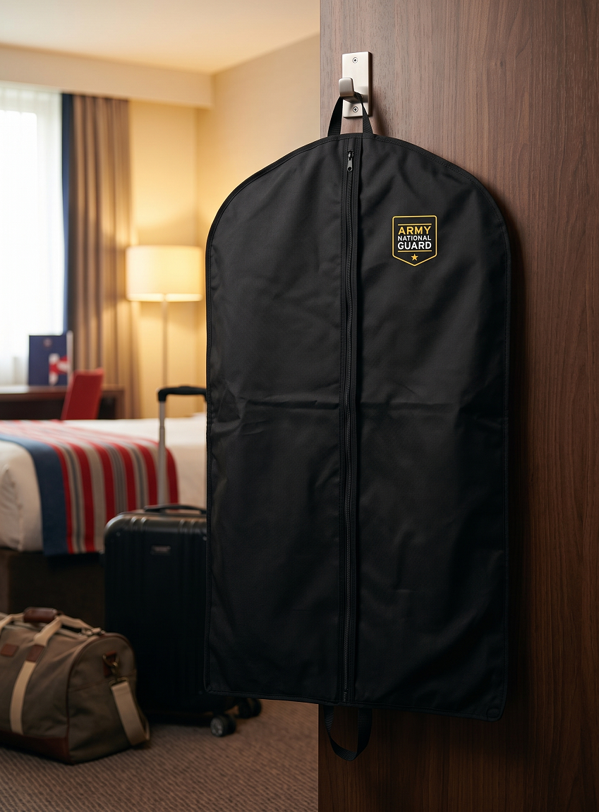 U.S. Army National Guard Embroidered Garment Bag (Black)