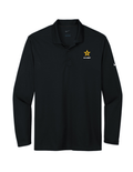 U.S. Army Nike Dri-FIT Micro Pique 2.0 Long Sleeve Polo (Black)
