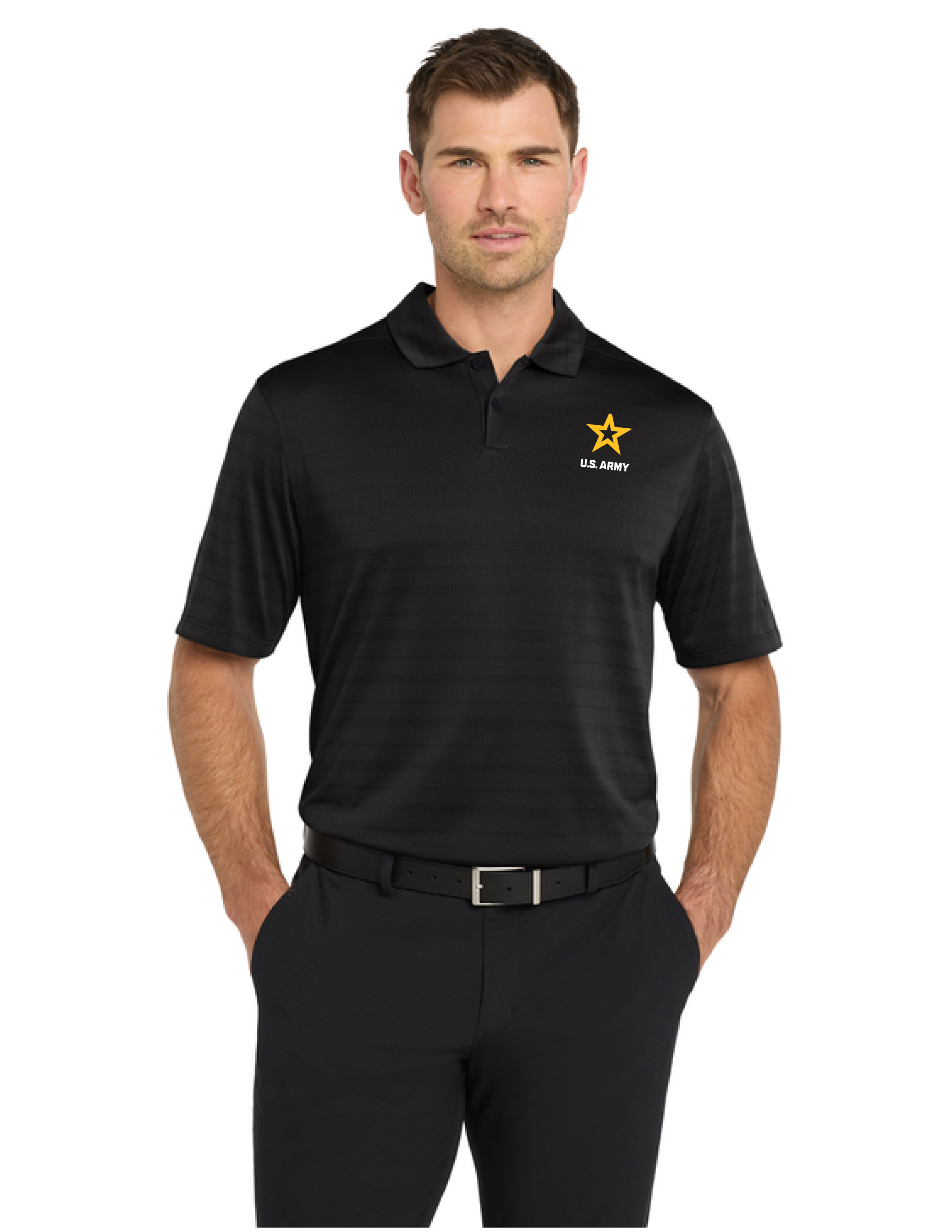 U.S. Army Nike Dri-FIT Vapor Jacquard Polo (Black)