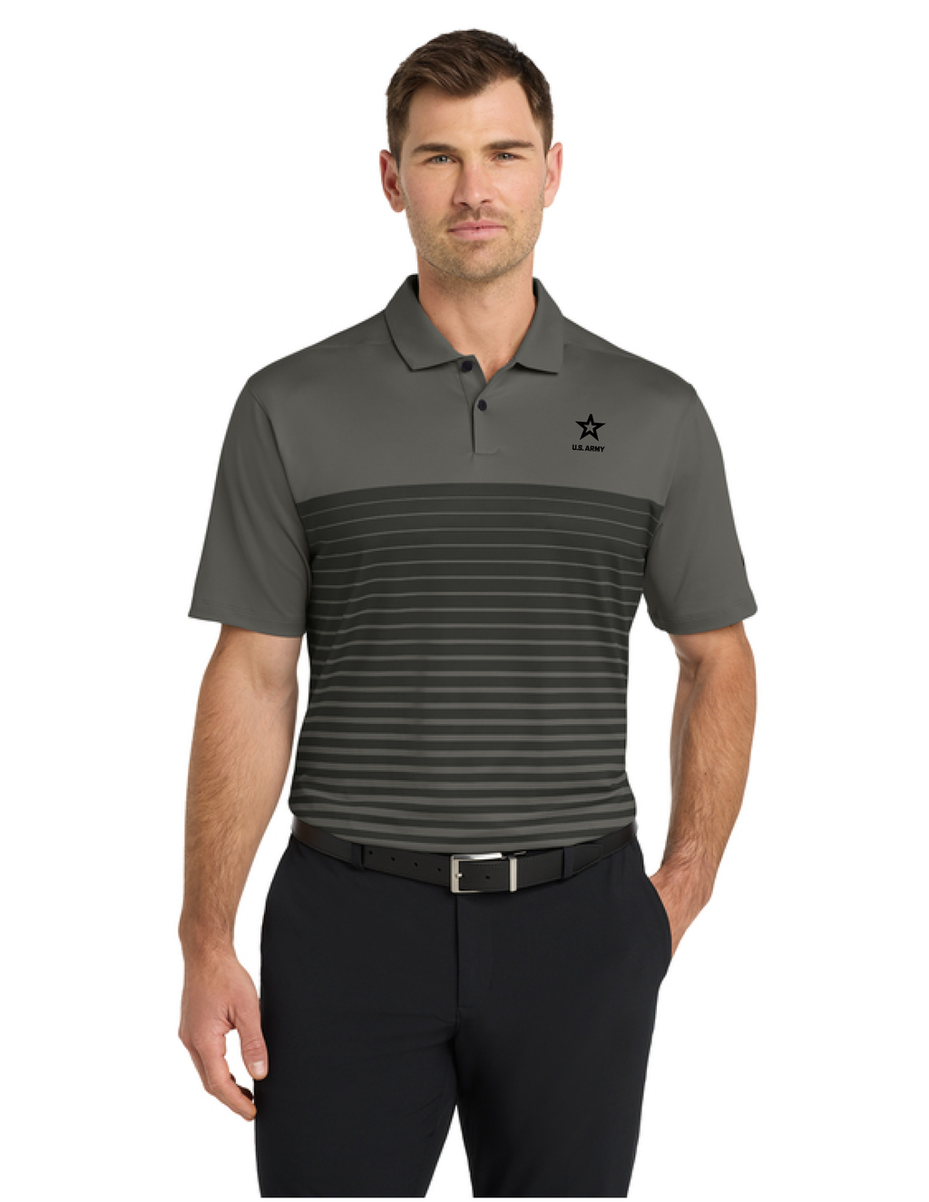 U.S. Army Nike Dri-FIT Vapor Block Polo (Anthracite)