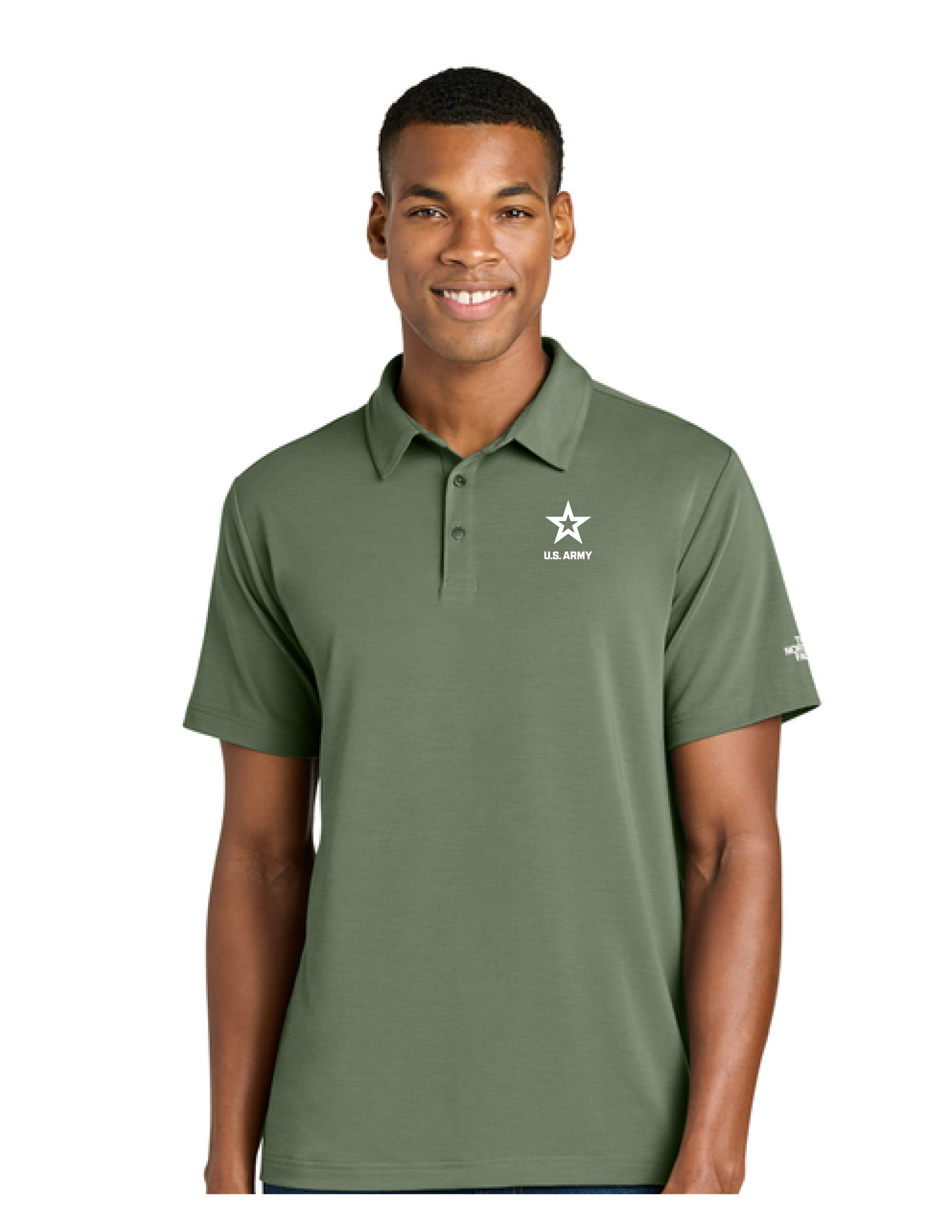 U.S. Army The North Face Canyon Crest Polo (Bark Mist Green)