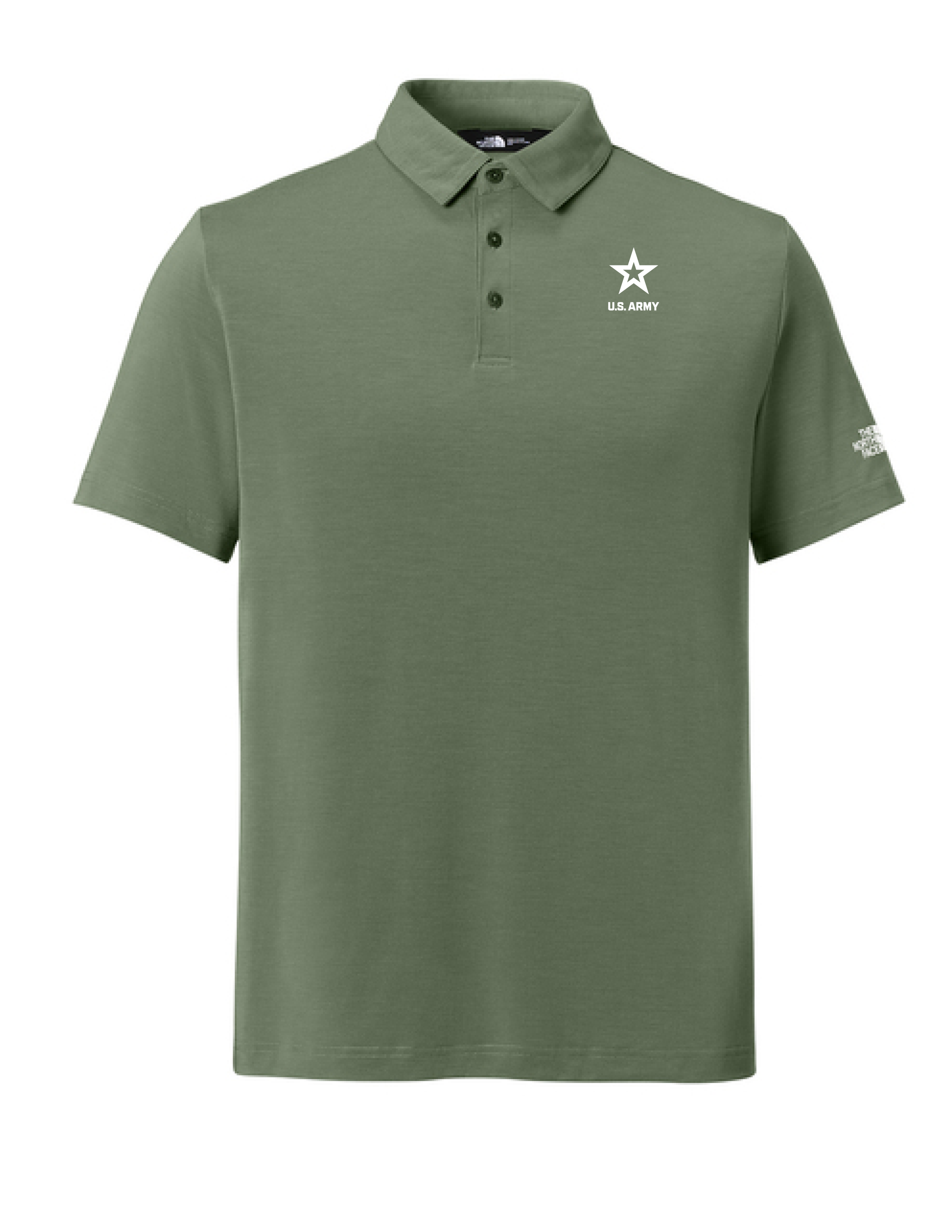U.S. Army The North Face Canyon Crest Polo (Bark Mist Green)