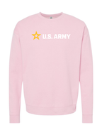 U.S. Army Fleece Crewneck Sweatshirt (Light Pink)