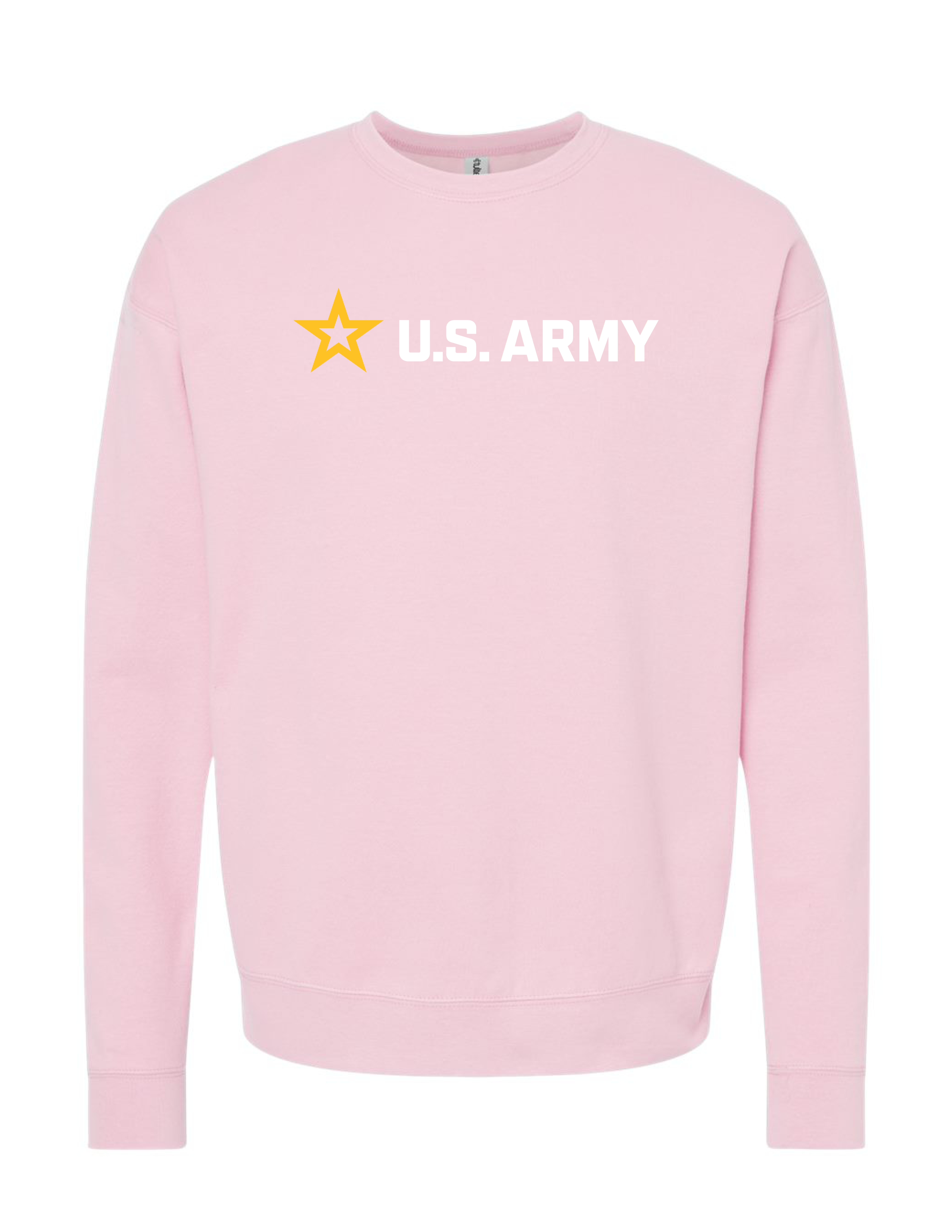 U.S. Army Fleece Crewneck Sweatshirt (Light Pink)