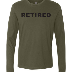 Retired Long Sleeve T-Shirt (Military Green)