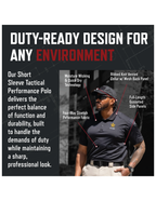 U.S. Army Rothco Performance Series Men's Tactical Polo (Black)