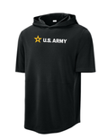 Army Short Sleeve Performance Hoodie (Black)
