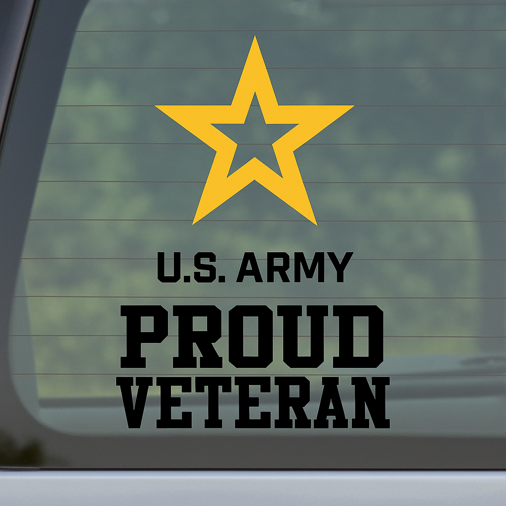 Army Veteran Vinyl Decal