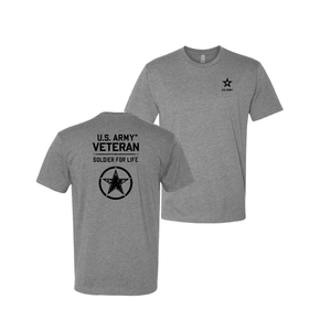 U.S. Army Veteran - Soldier for Life T-Shirt (Gray)