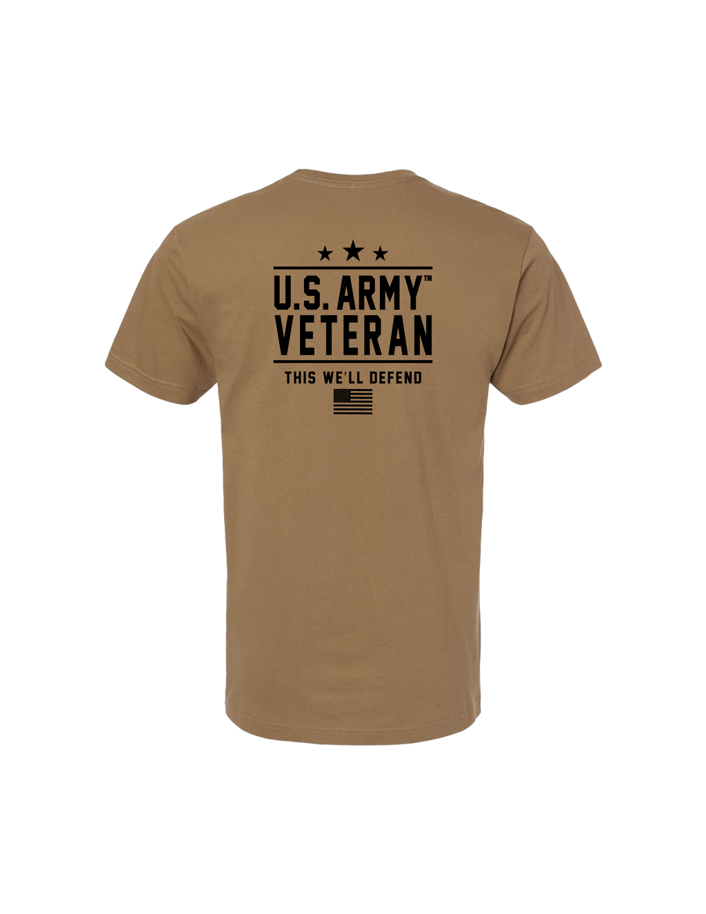 U.S. Army Veteran - This We'll Defend T-Shirt (Coyote Brown)