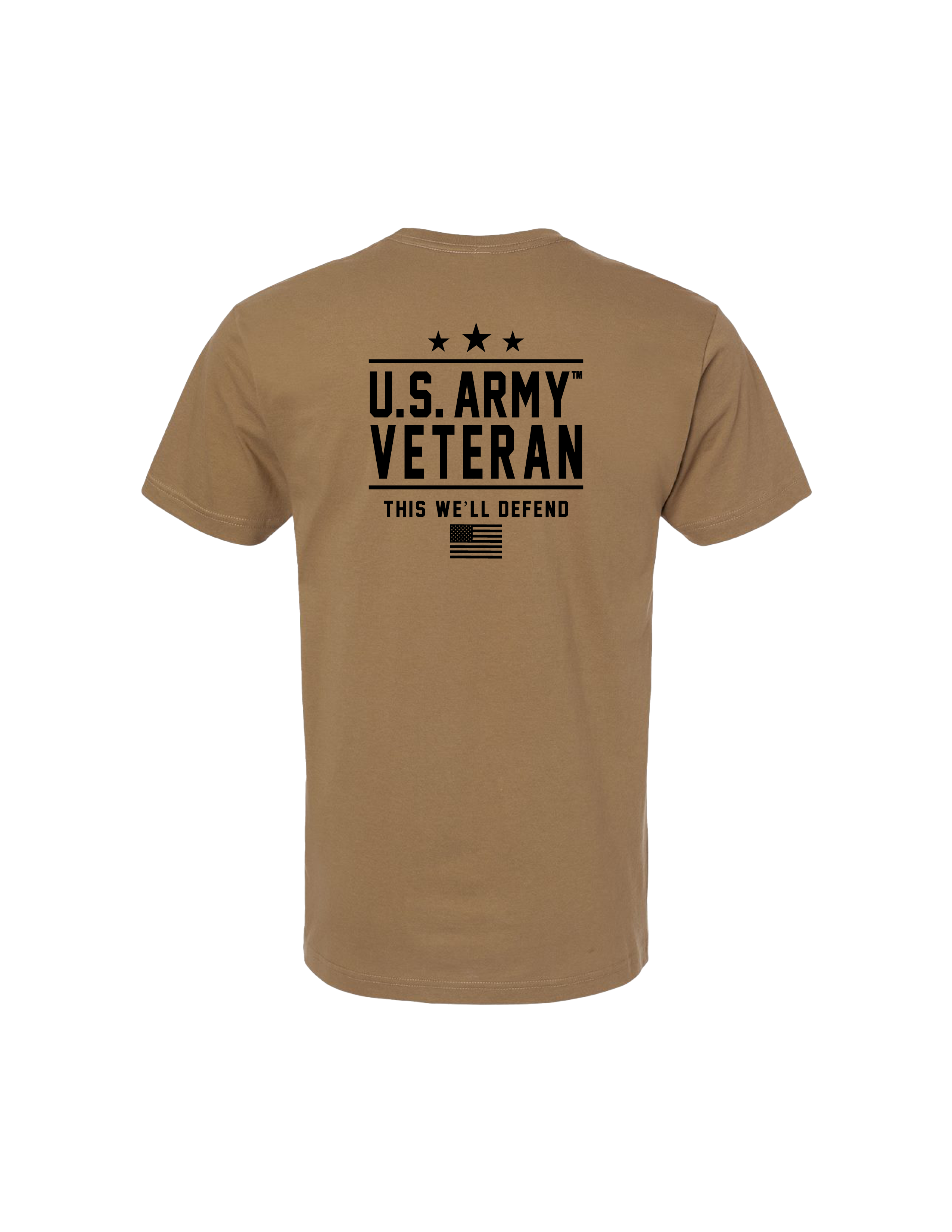 U.S. Army Veteran - This We'll Defend T-Shirt (Coyote Brown)